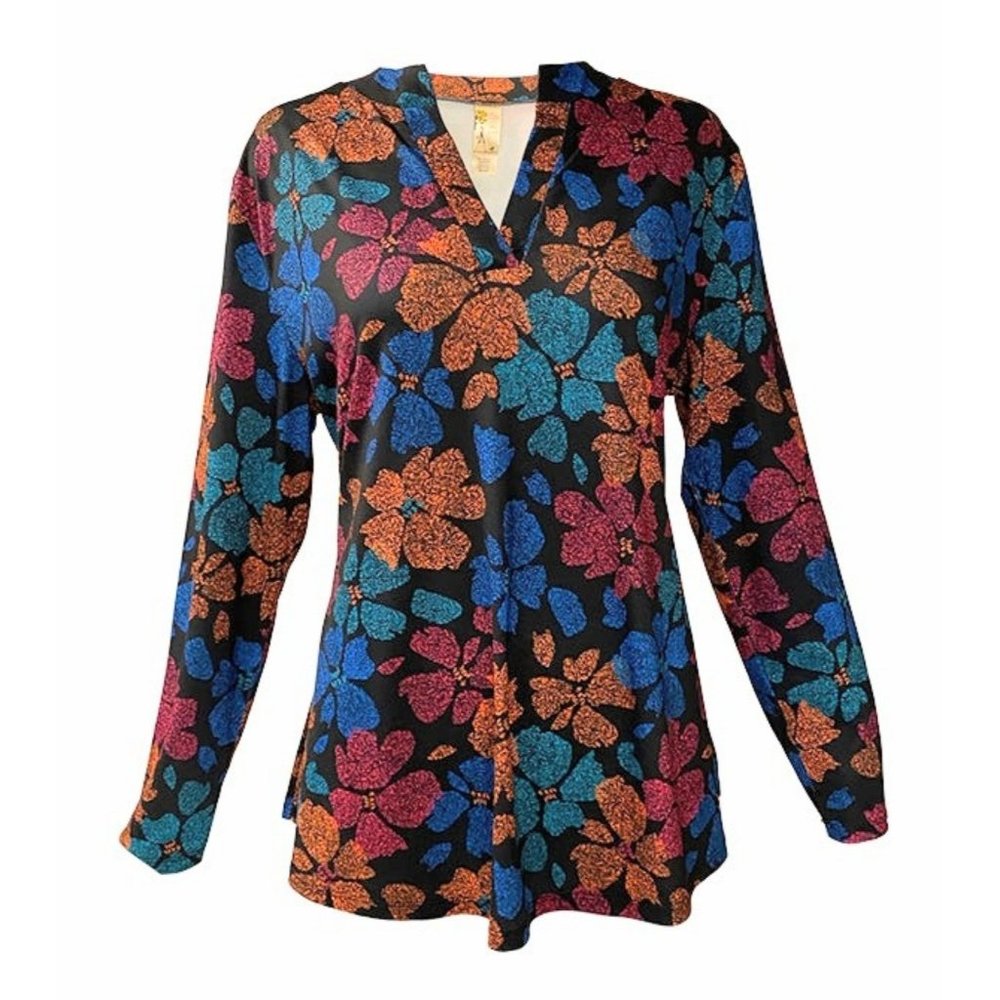 Petal Floral Silky Tunic, by A Walk In The Park Size M